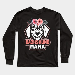 Dachshund Mama Floral Lover Long Sleeve T-Shirt